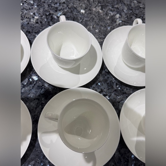 ☕️ Collectible Villeroy & Boch Fiori Weiss Tea Set | 6 Cups + 6 Saucers ☕️ - Picture 10 of 16